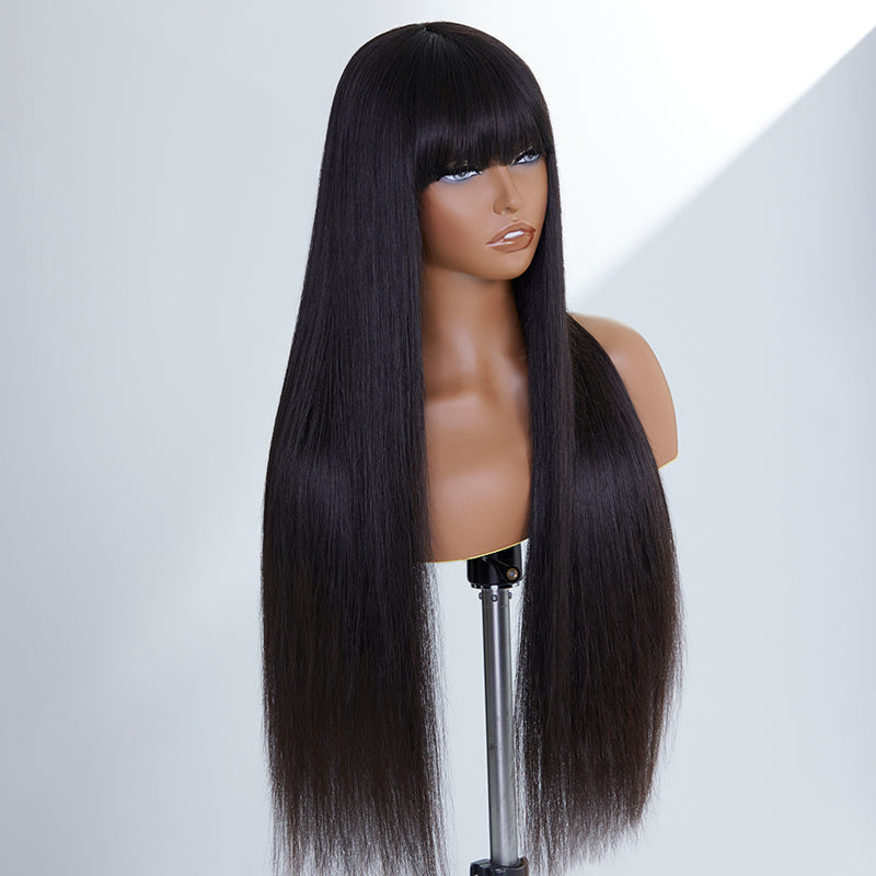 Vanessa Style Long Silky Straight Wig With Bangs Scalp Friendly |  Limited Design