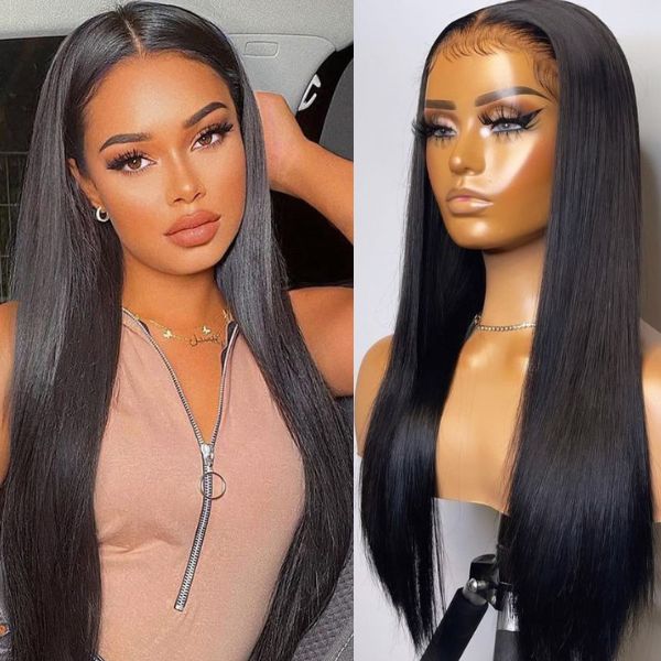 Luxury Choice | Super Density Silky Straight 13x4 Frontal Lace Long Wig 100% Human Hair