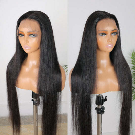Long Length Silky Straight Wig 13x4 Frontal Lace Wig 100% Human Hair