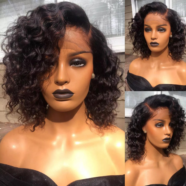Flash Sale | Water Wave C Parted Glueless Undetectable  Minimalist  Lace Wig With Bangs